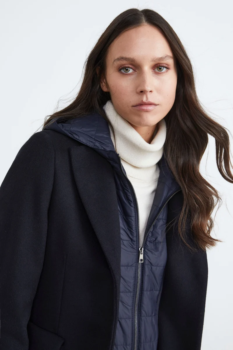 Cappotto in lana e cashmere - BLU