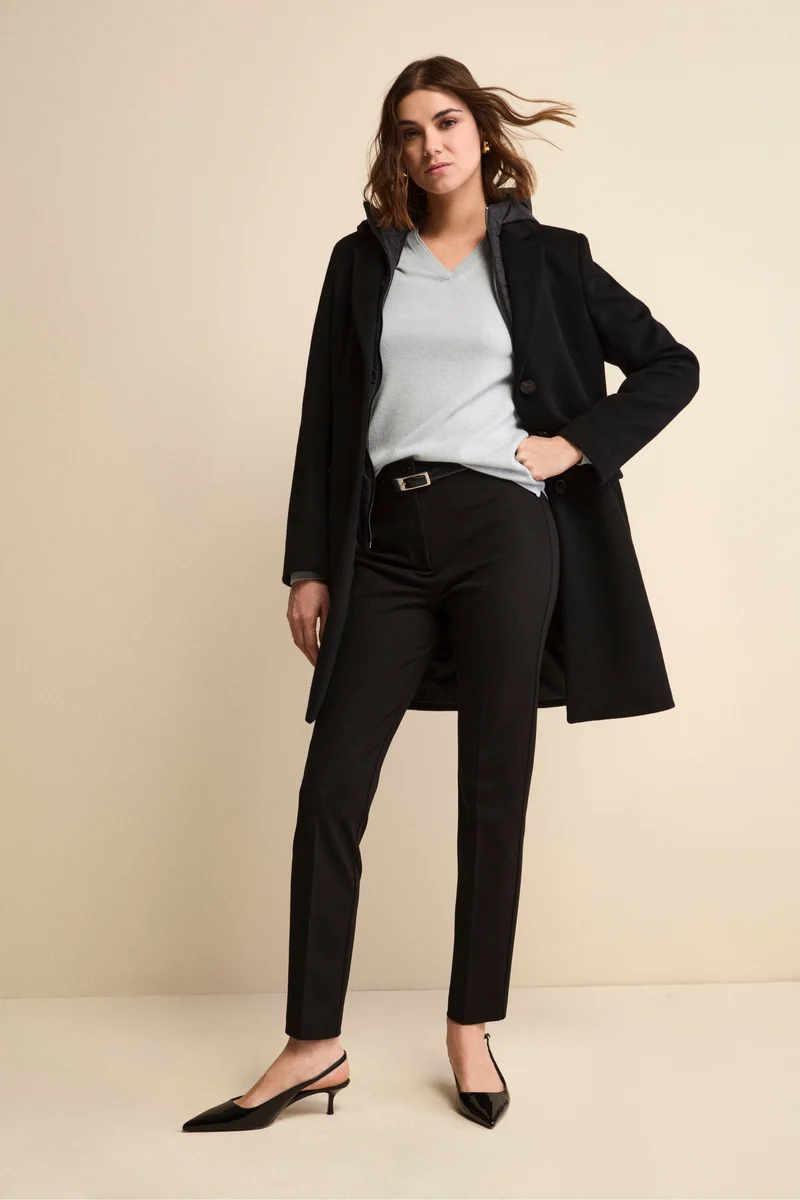 Cappotto in lana e cashmere - NERO