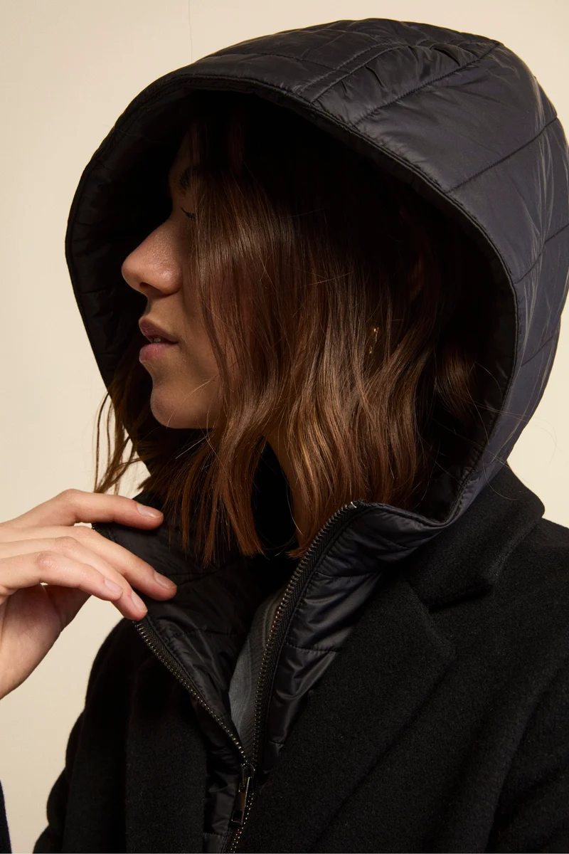 Cappotto in lana e cashmere - NERO