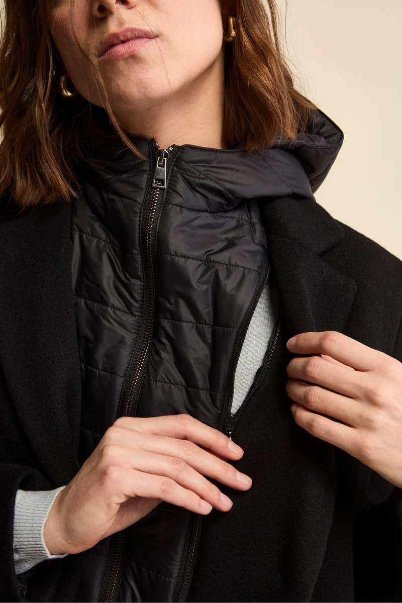 Cappotto in lana e cashmere - NERO