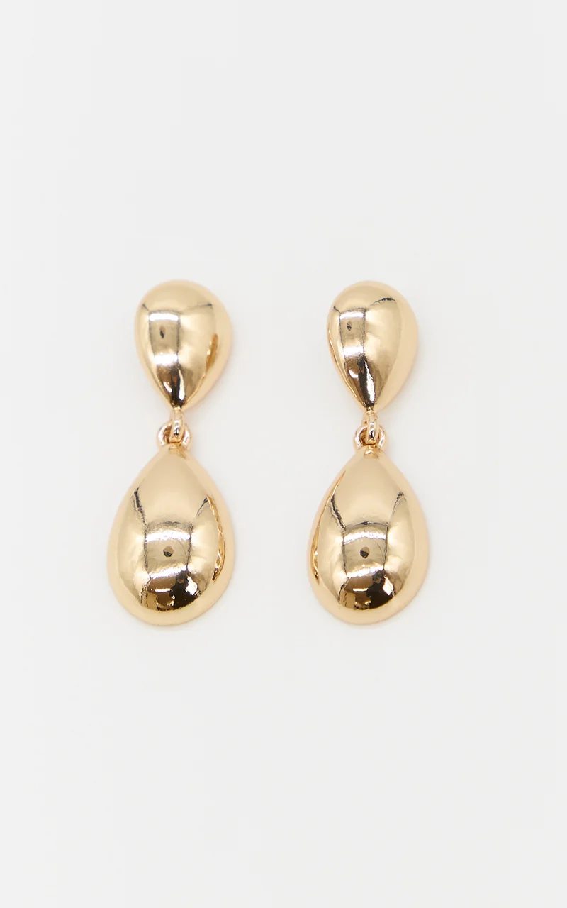 Alba Earrings - Statement Drop Earrings in Gold