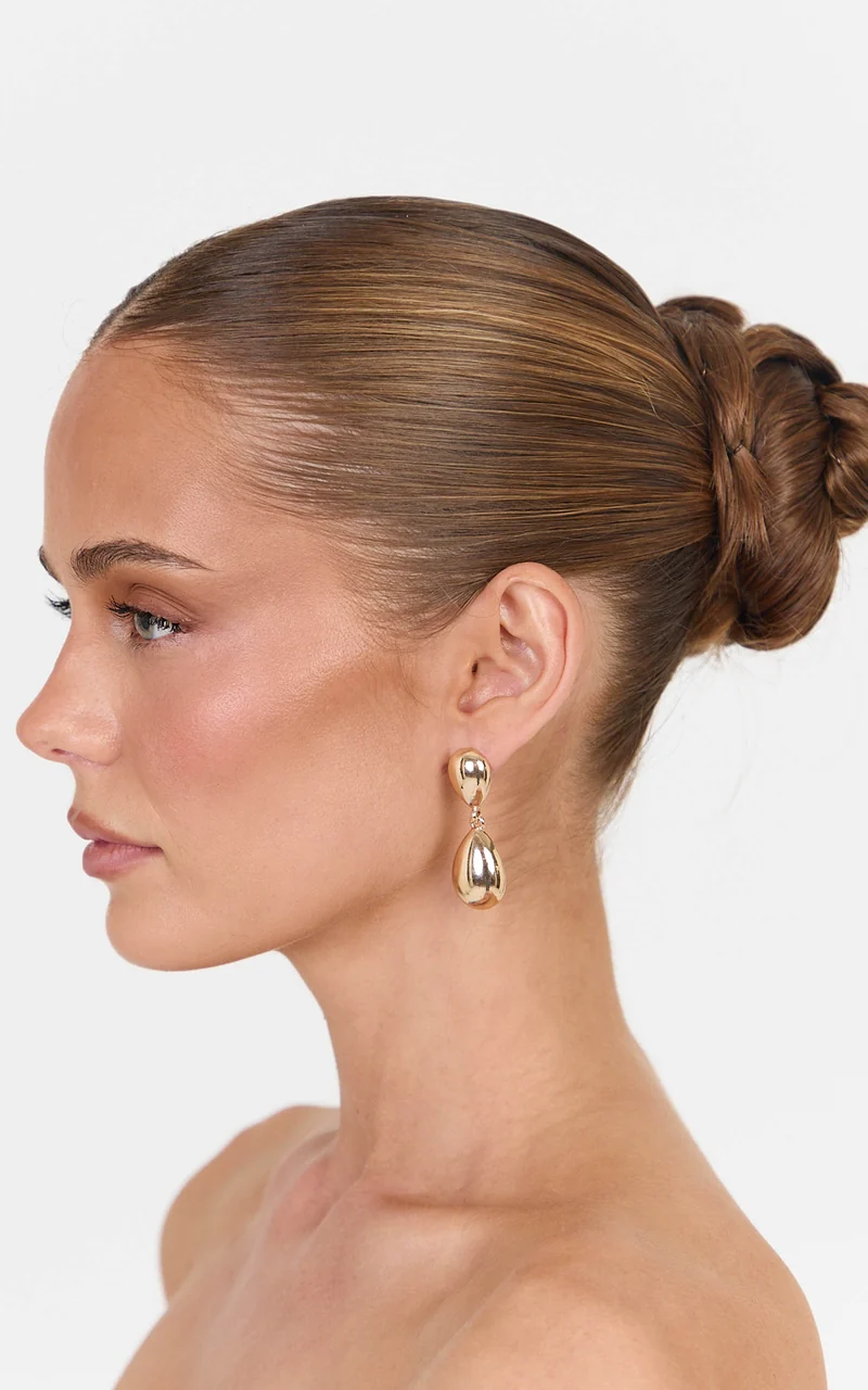 Alba Earrings - Statement Drop Earrings in Gold