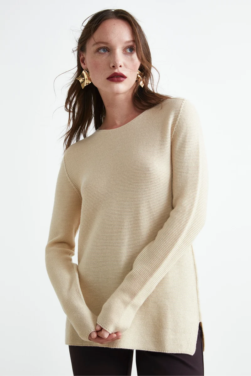 Maglia Barchetta in Lana Merino - VANIGLIA