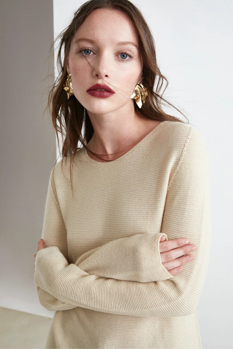 Maglia Barchetta in Lana Merino - VANIGLIA