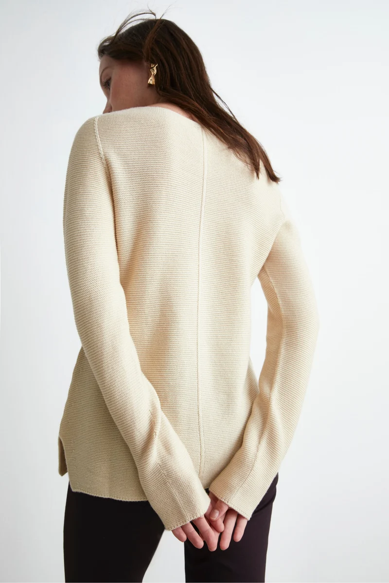 Maglia Barchetta in Lana Merino - VANIGLIA