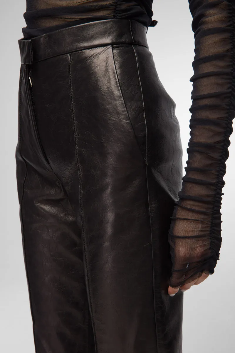 Schwarze Lederhose