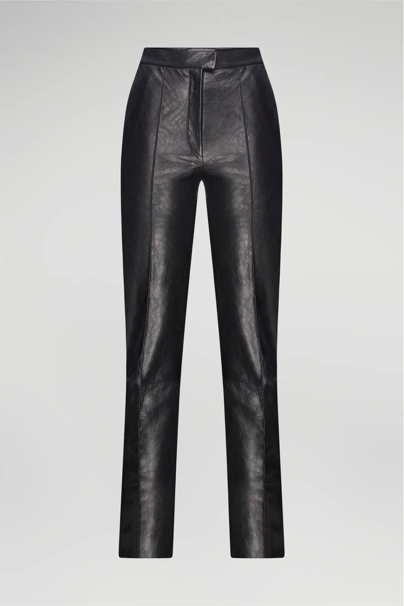Schwarze Lederhose