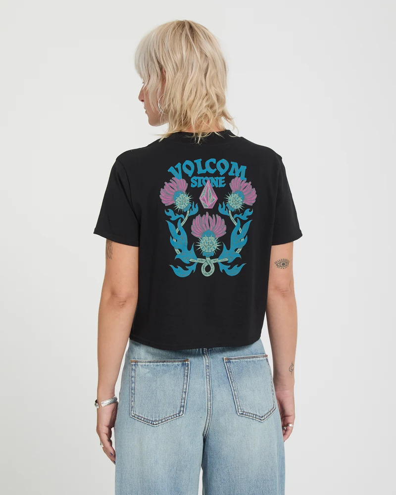 Dial Crop T-Shirt - Black