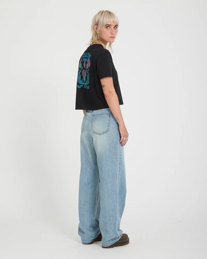 Dial Crop T-Shirt - Black
