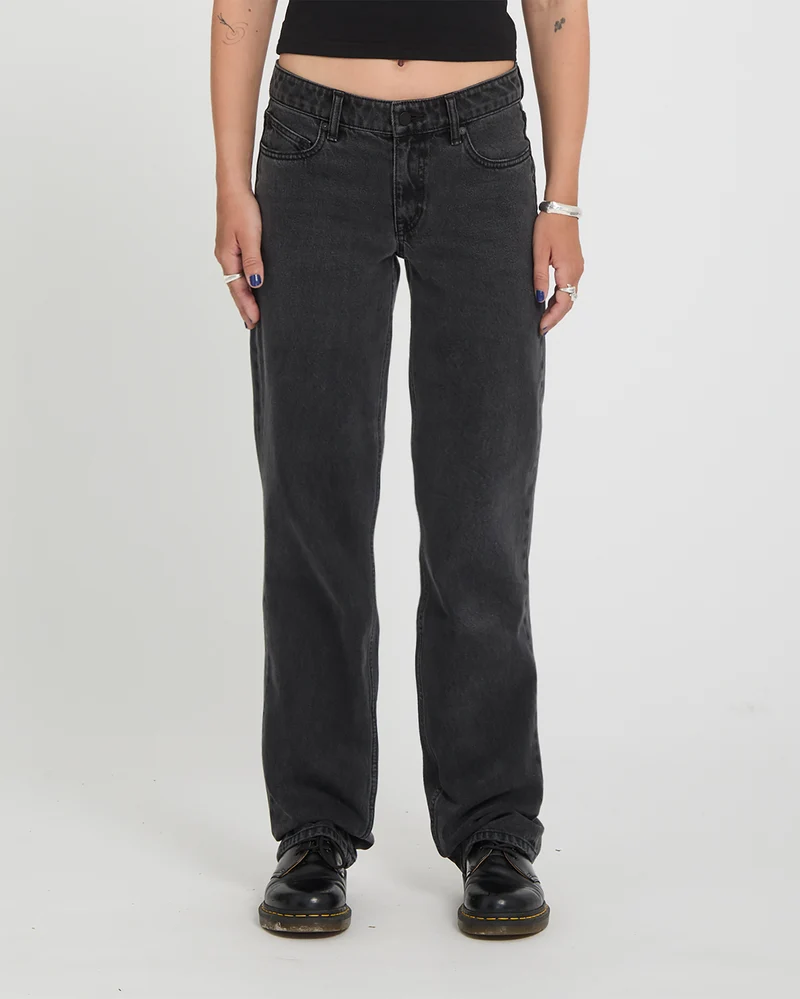 Stoned Low Waist Jeans - Washed Slate