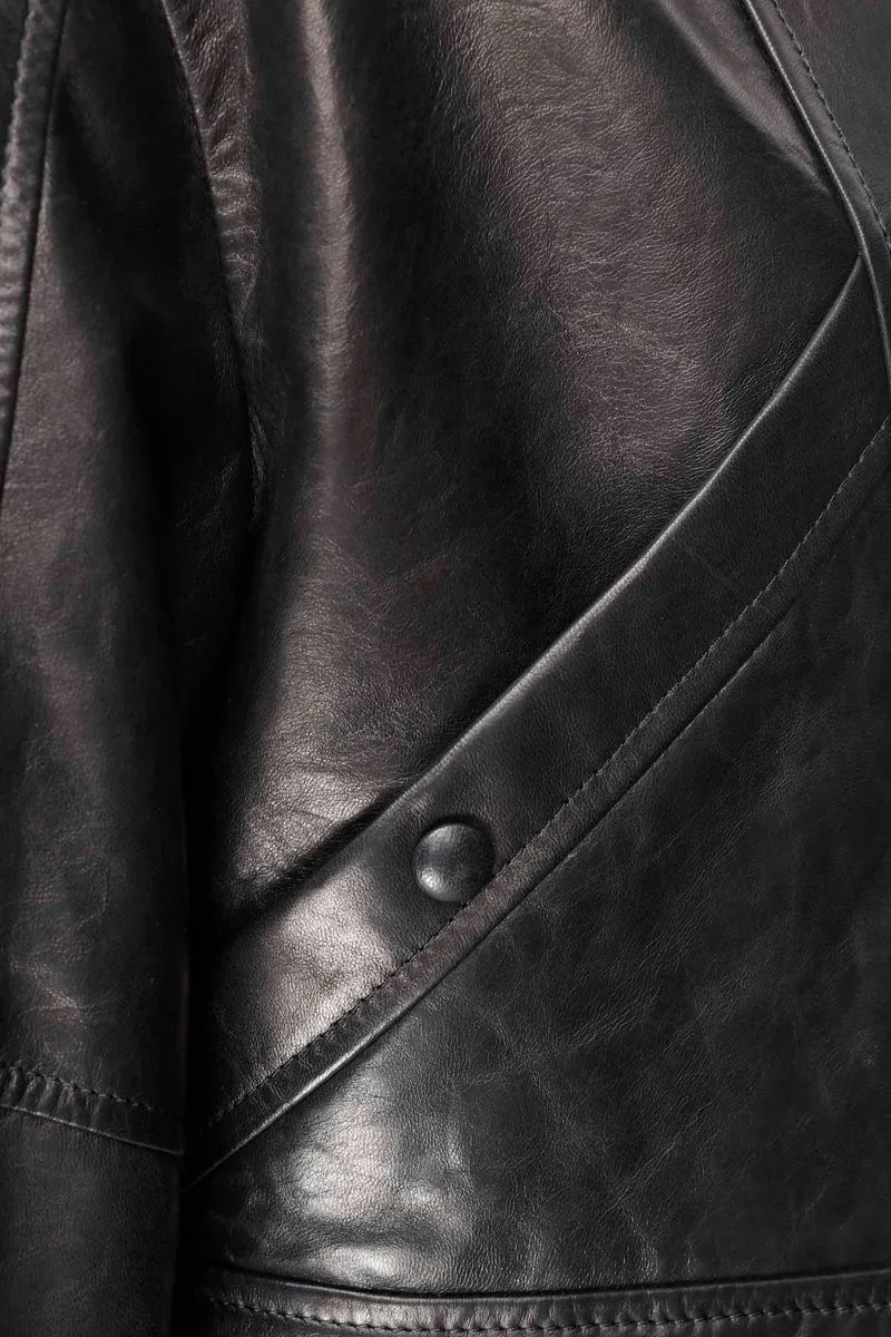 Salamone - Schwarze Lederjacke
