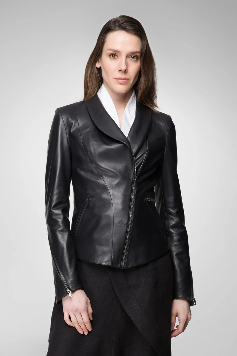 SCHWARZE LEDERJACKE