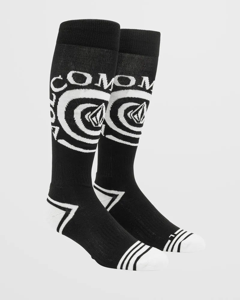 Spiral Over-The-Calf Socken - Black