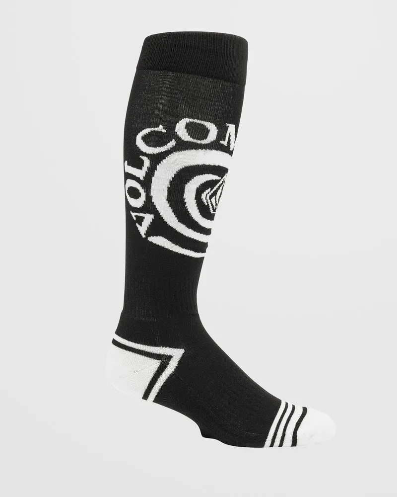 Spiral Over-The-Calf Socken - Black