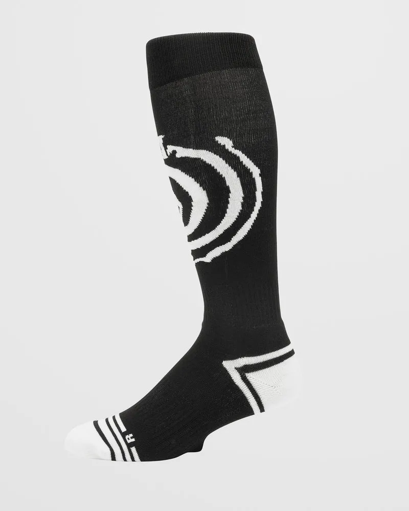Spiral Over-The-Calf Socken - Black