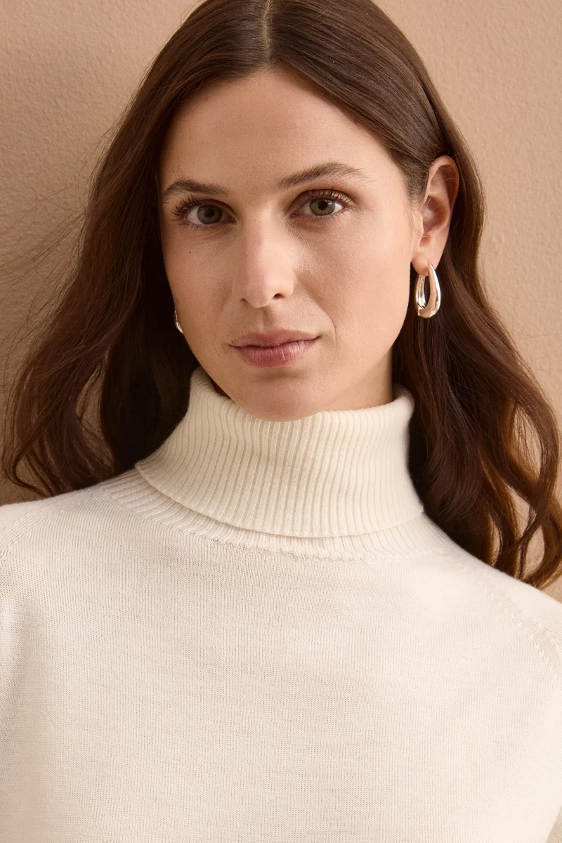 Dolcevita Raglan in Lana Vergine - ECRU