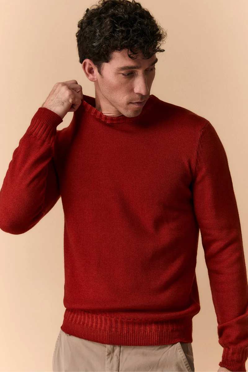 Girocollo Vintage in Lana Merino Extrafine - ARAGOSTA
