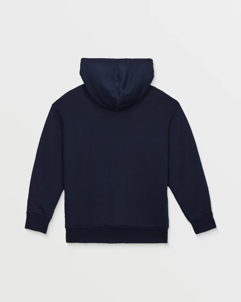 Single Stone Lined Zip Hoodie - Marine - (KINDER)