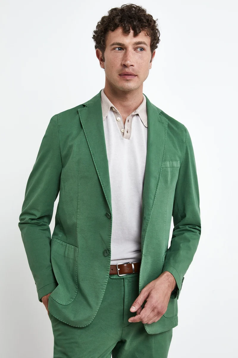 Giacca Casual in Cotone - VERDE