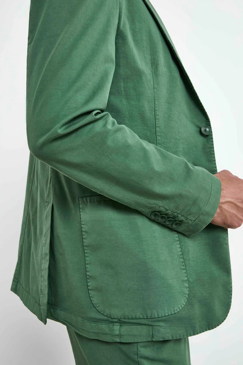 Giacca Casual in Cotone - VERDE