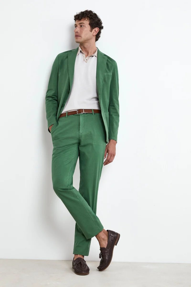 Giacca Casual in Cotone - VERDE
