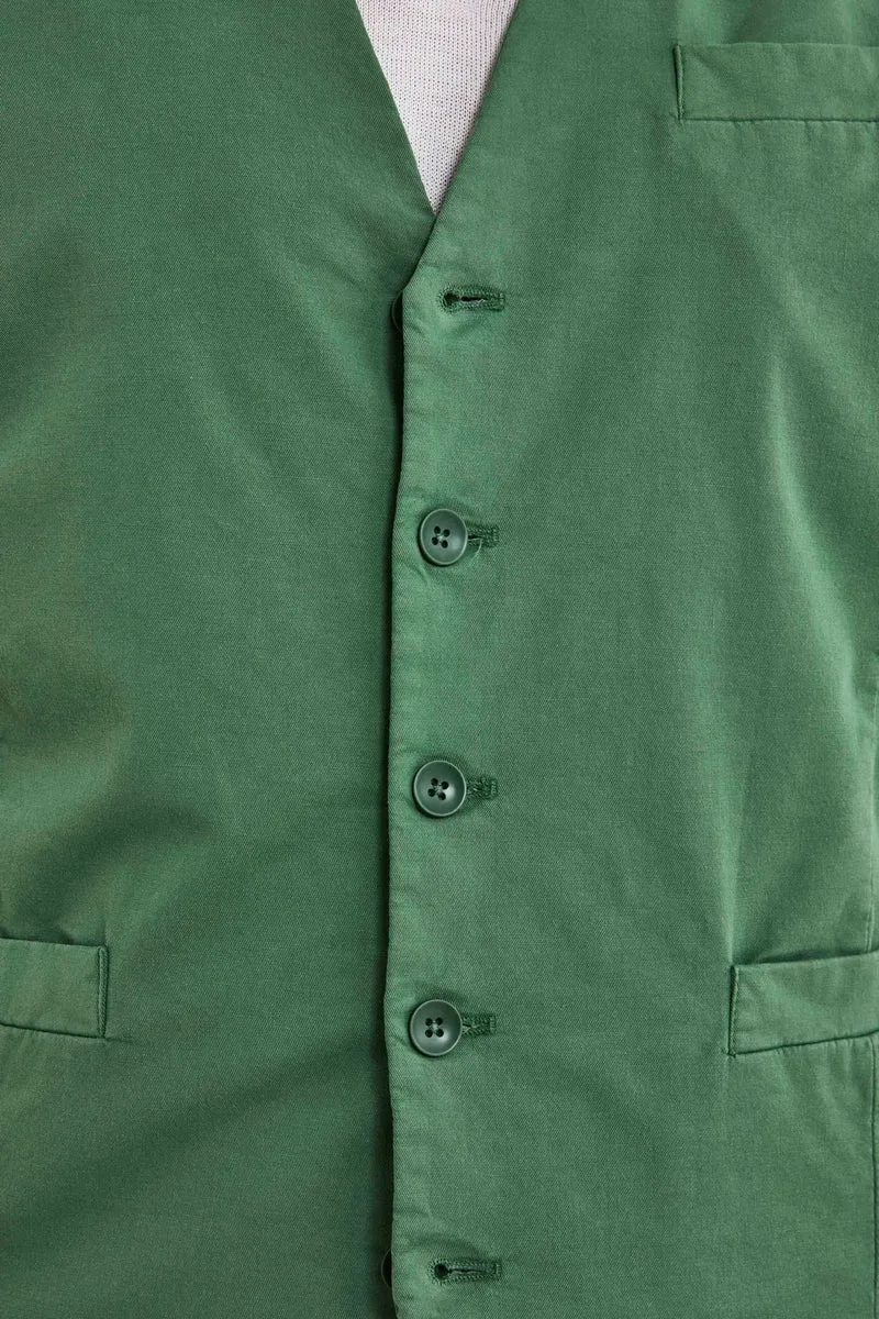Gilet Casual in Cotone - VERDE