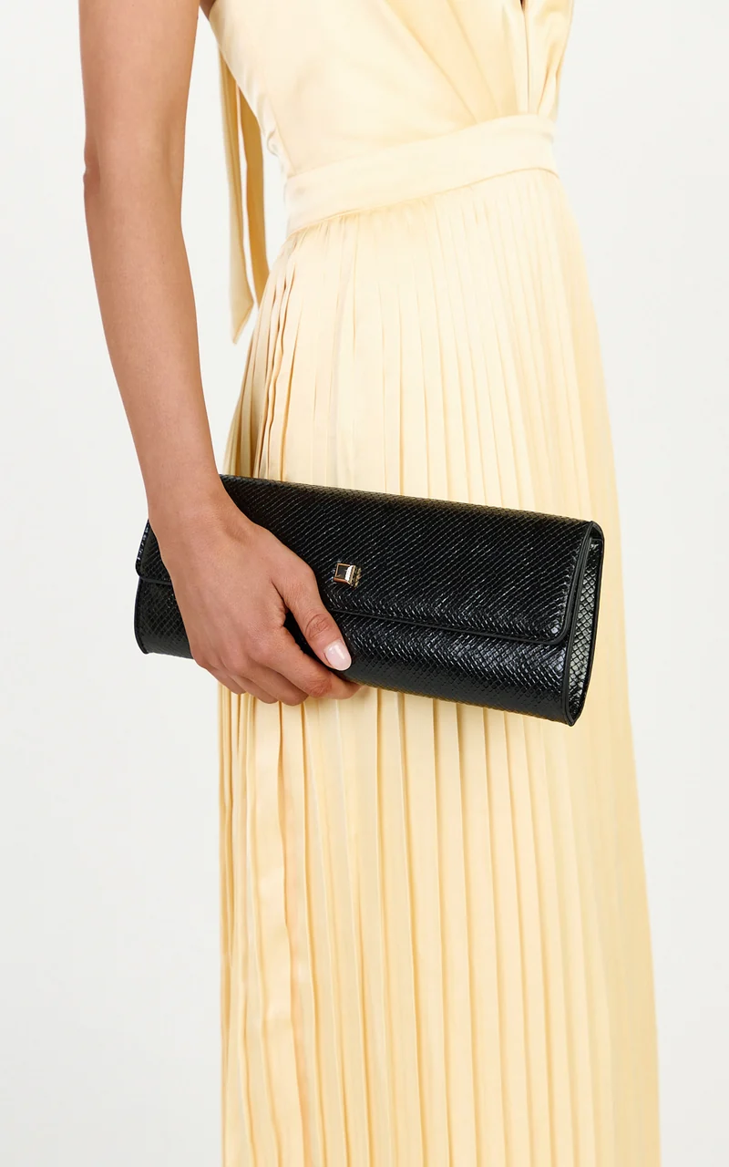 Billini - Maddison Clutch Bag in Black Scale