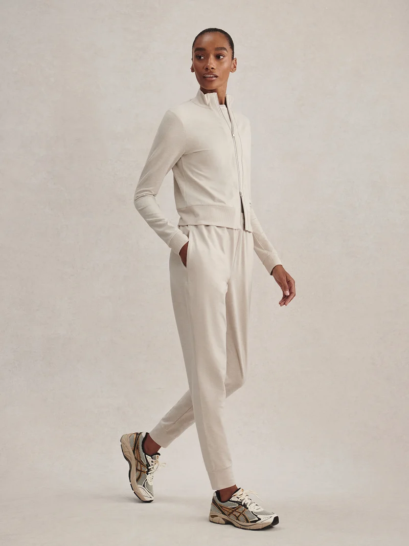 Rufus Cropped Zip Through Sweat