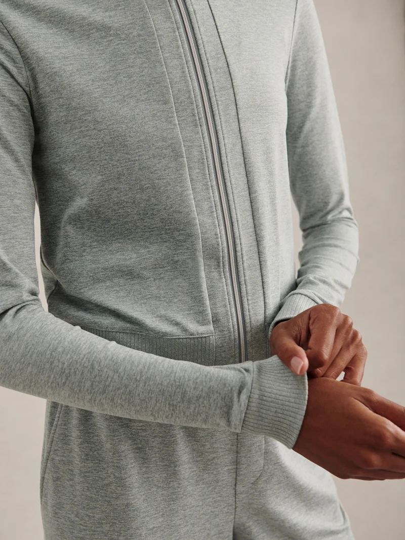 Rufus Cropped Zip Through Sweat