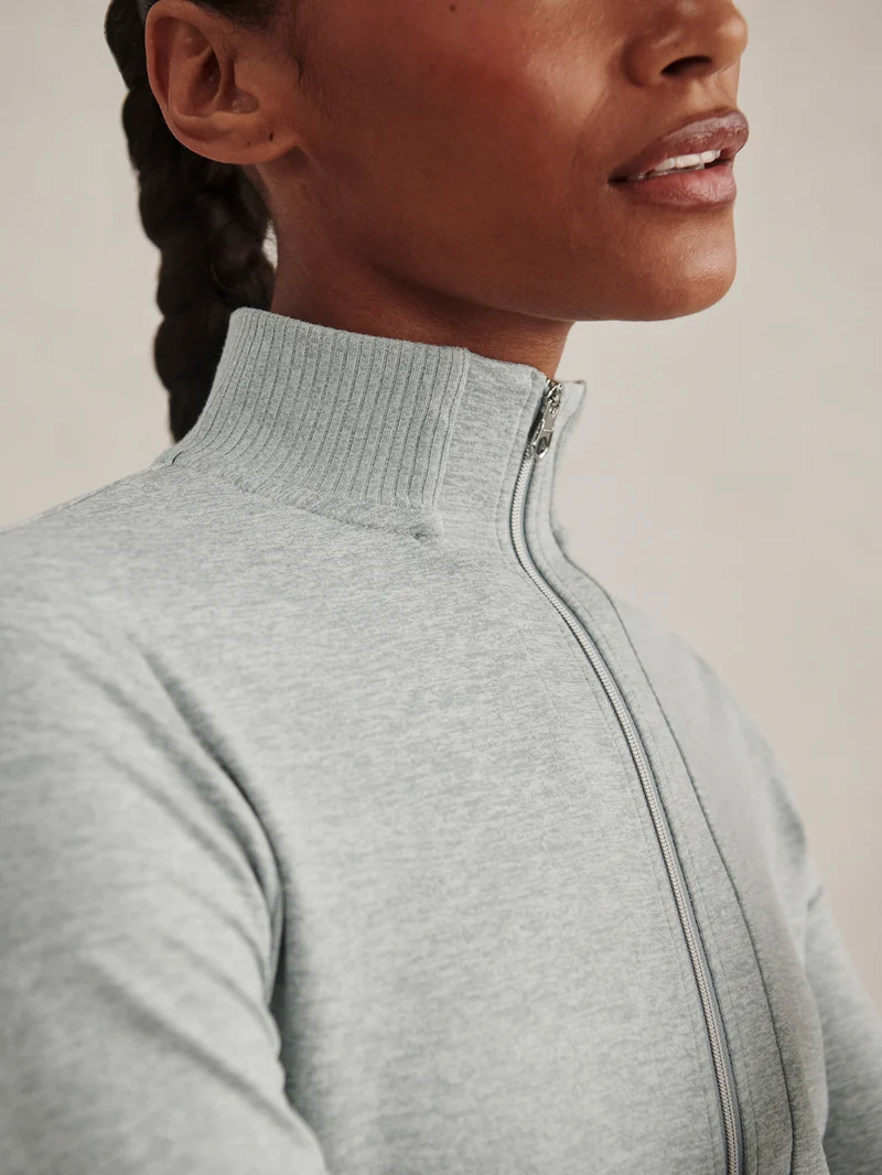 Rufus Cropped Zip Through Sweat