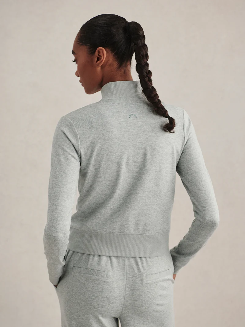 Rufus Cropped Zip Through Sweat