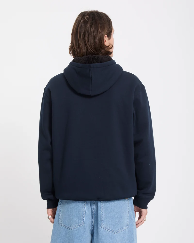 Single Stone Zip Sherpa Hoodie - Marine