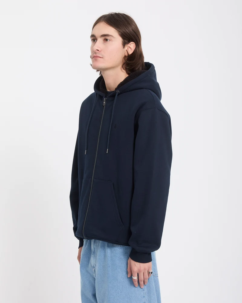 Single Stone Zip Sherpa Hoodie - Marine