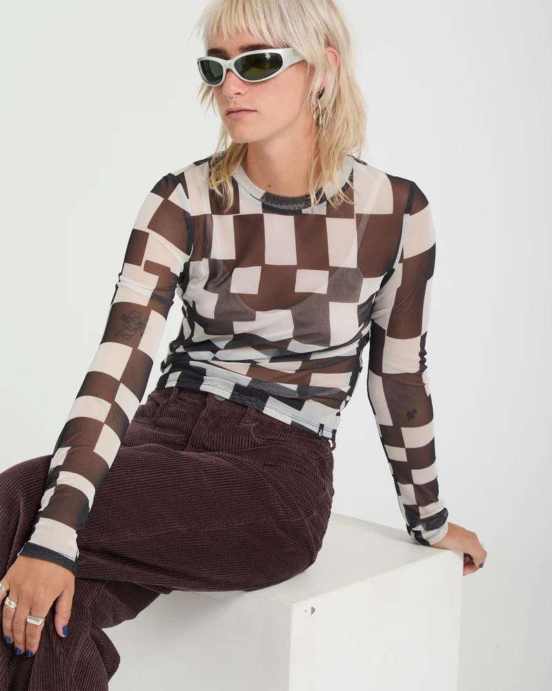 Carrau Mesh Top - White