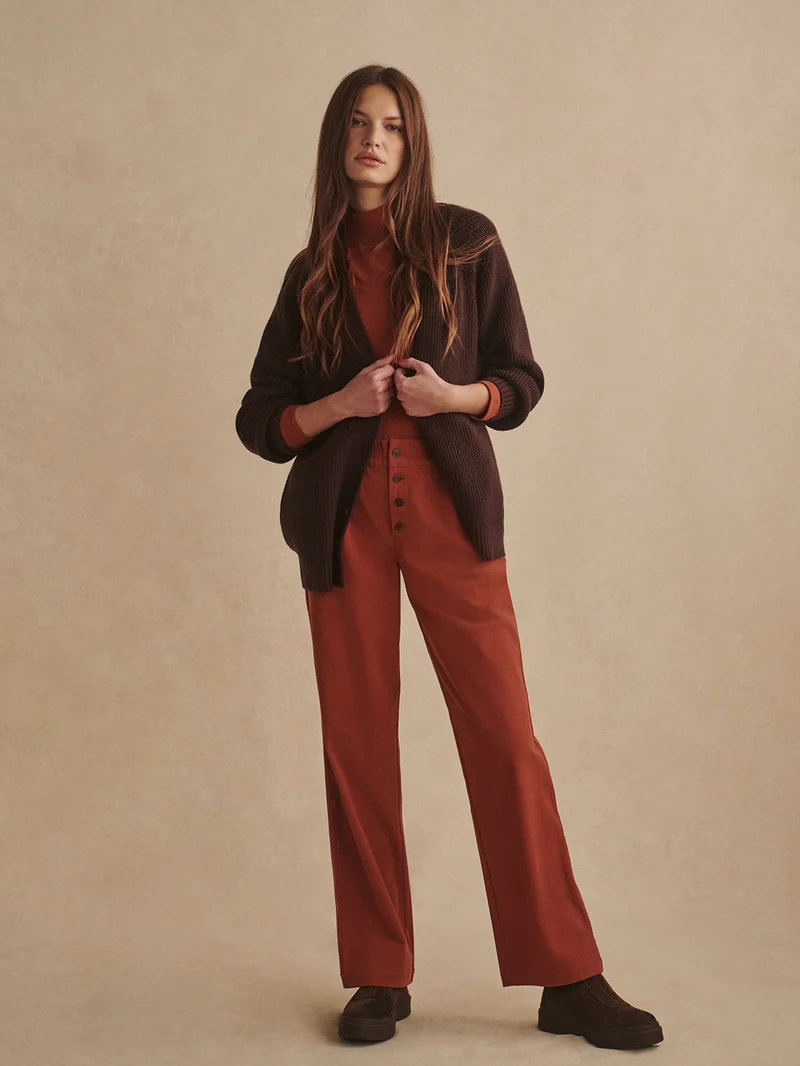 Stretch Needle Cord Straight Leg Trouser Regular