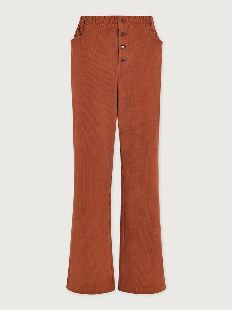 Stretch Needle Cord Straight Leg Trouser Regular