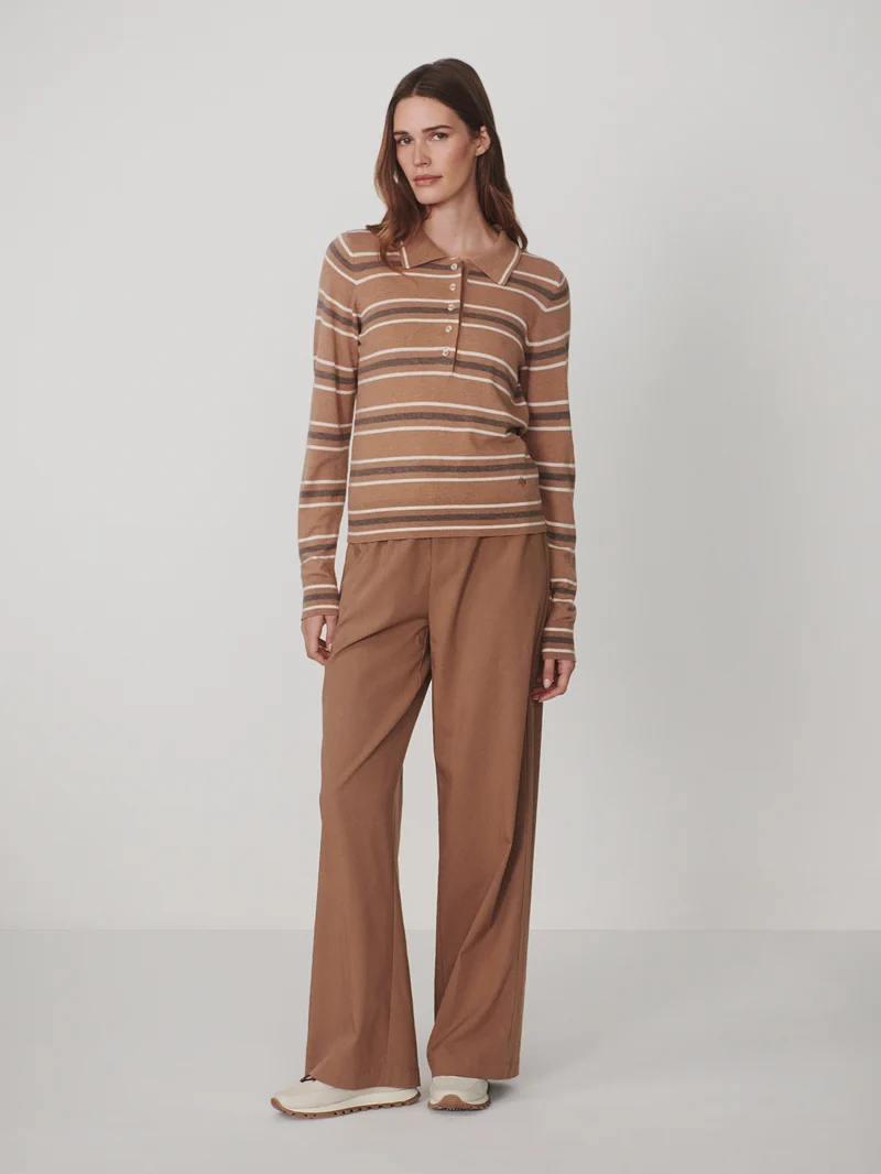 Mayra Stripe Knit Polo