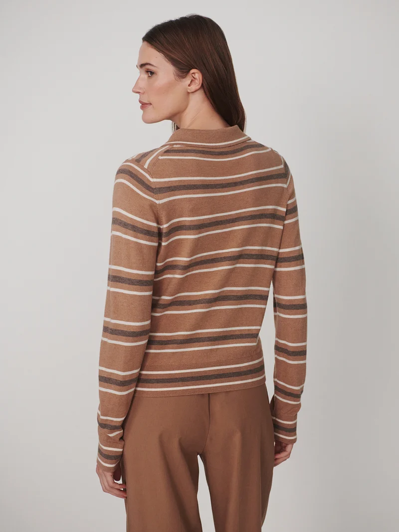 Mayra Stripe Knit Polo