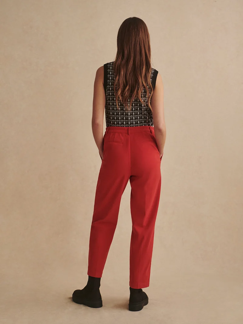 Stretch Needle Cord Slim Tapered Trouser