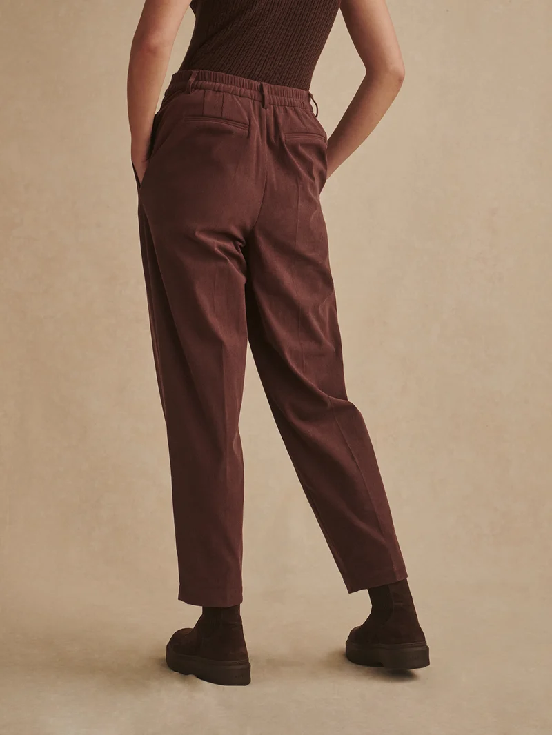 Stretch Needle Cord Slim Tapered Trouser