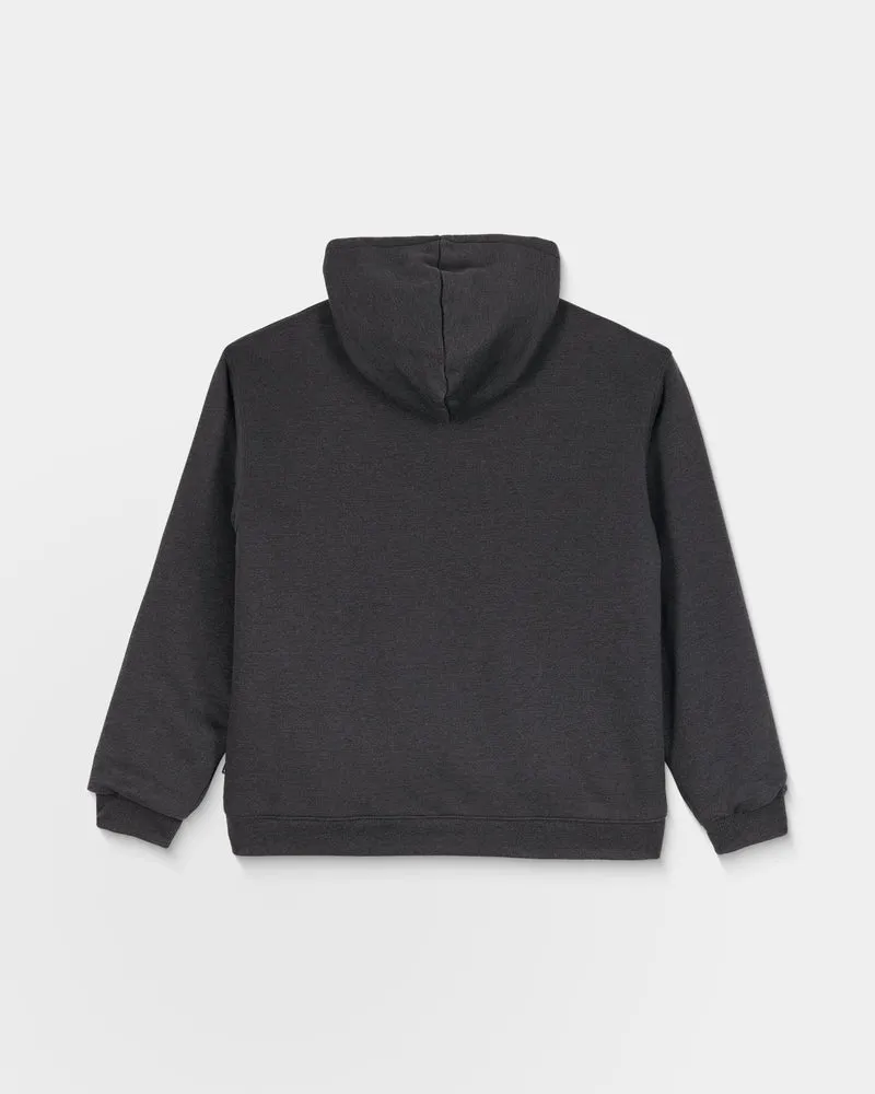Single Stone Zip Sherpa Hoodie - Heather Black