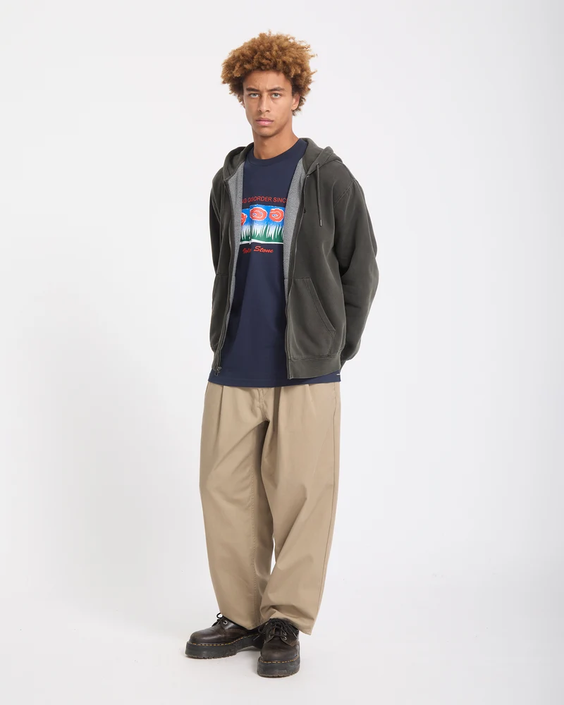 Single Stone Zip Sweatshirt - Rinsed Black