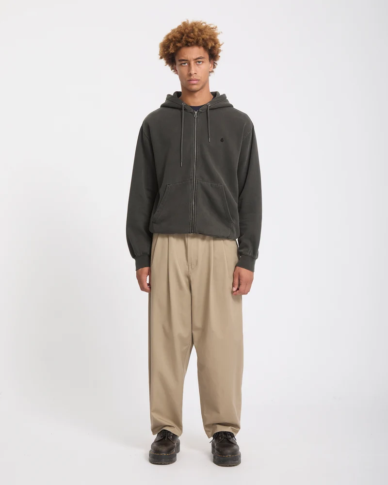 Single Stone Zip Sweatshirt - Rinsed Black