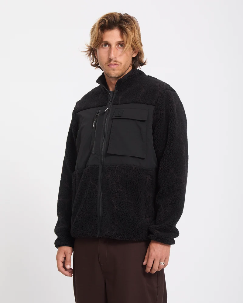 Storm Stone Zip Sherpa Jacke - Raisin