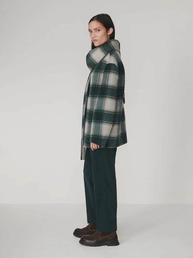 Alderton Check Scarf Coat