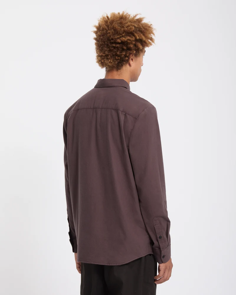 Caden Solid Hemd - Raisin