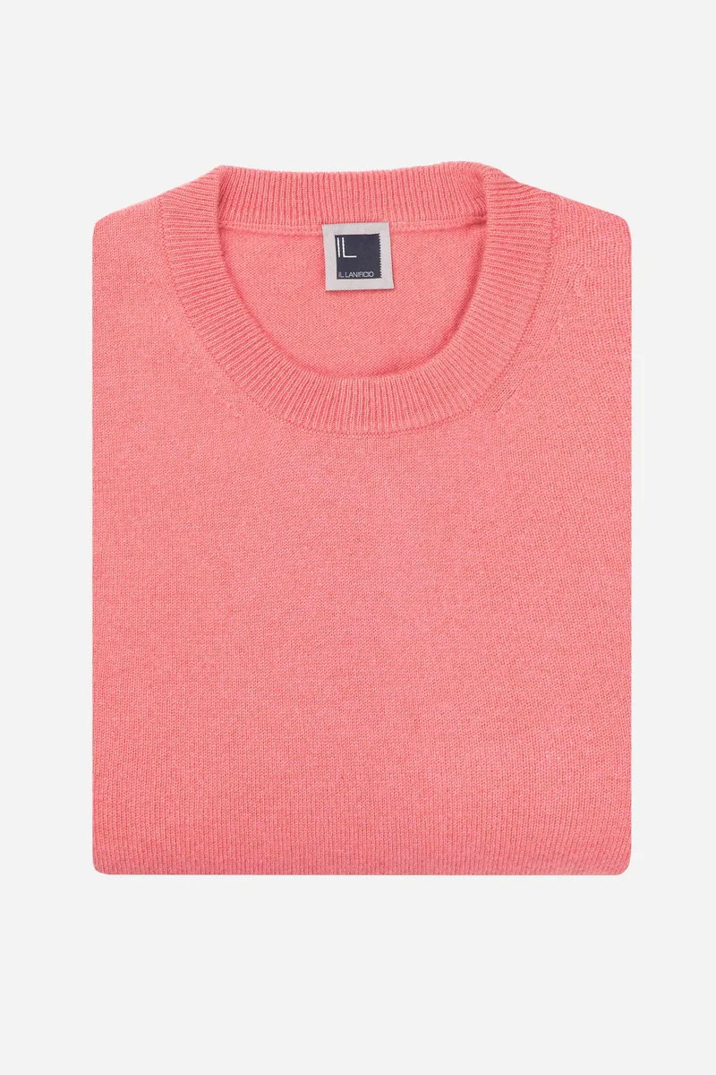 Maglia girocollo in cashmere - ROSA