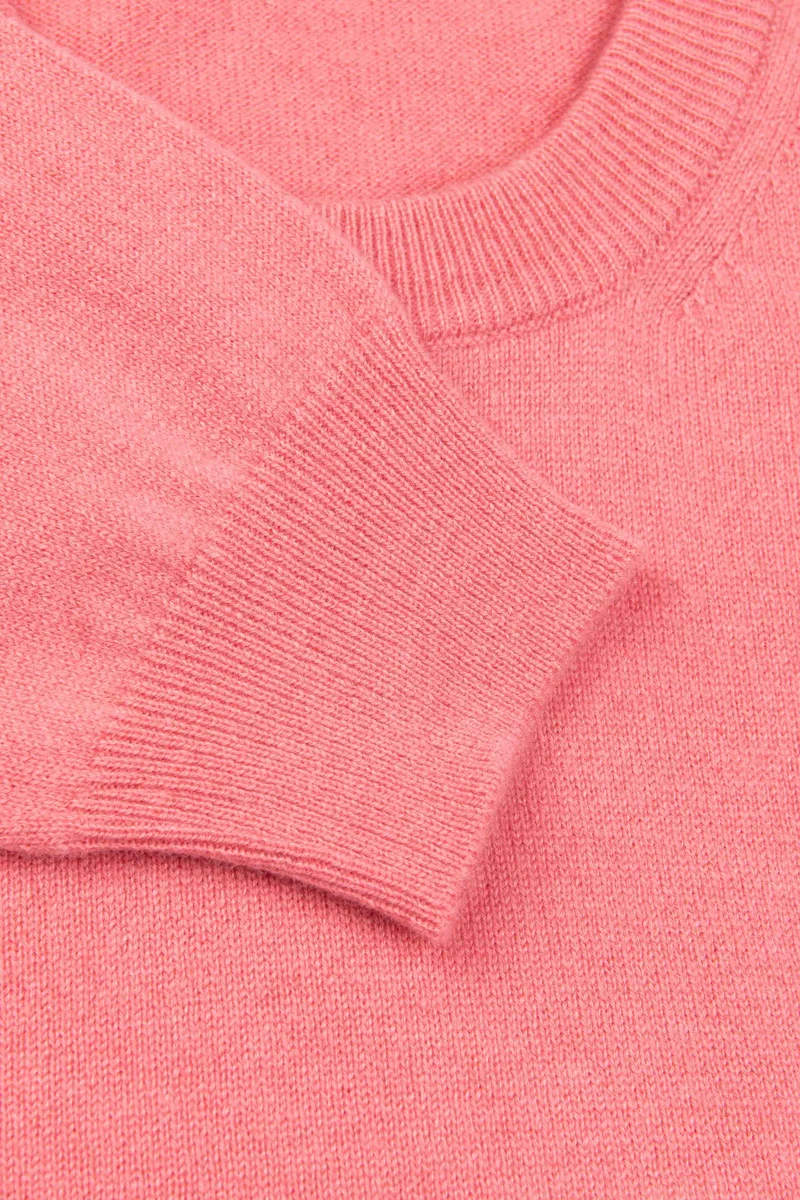 Maglia girocollo in cashmere - ROSA