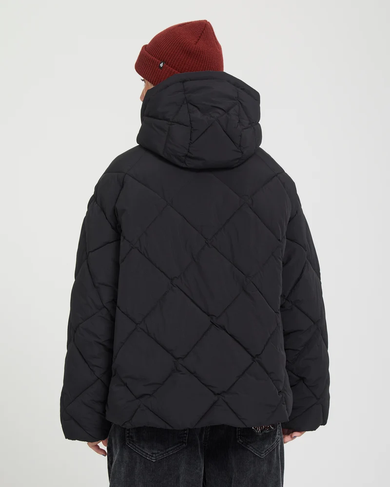Out Of Boxy Puffer Jacke - Black