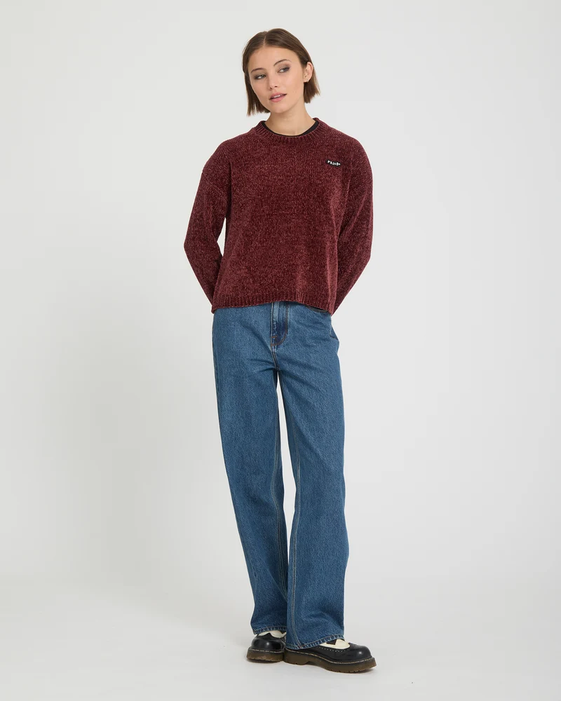 Bubble Tease Pullover - Brick